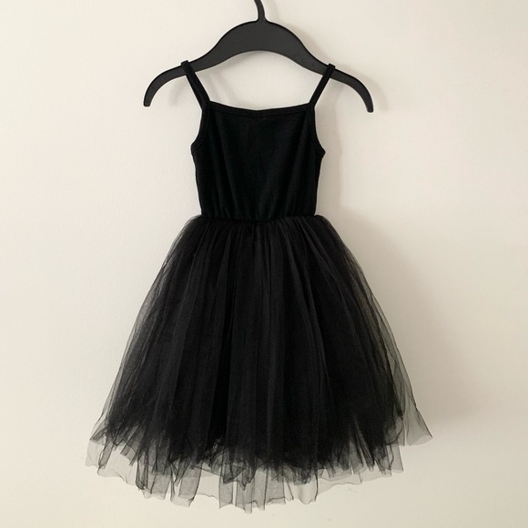 Toddler Girls Black Tutu Ribbed Dress 3T - Picture 7 of 10